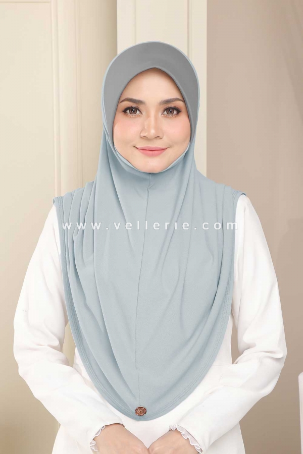 Tudung Sarung Adeela Grace Saiz L - Grey ADG02